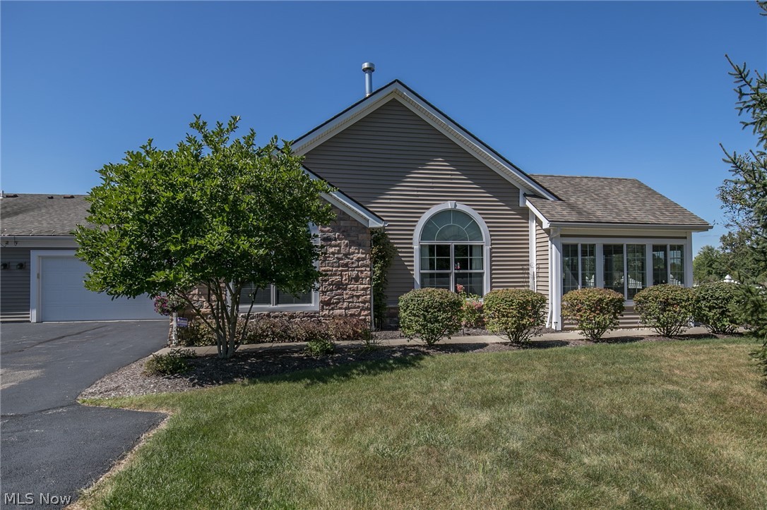 Want a Kent, Ohio turn-key condo w/ open floor plan? Welcome home to 113 Shaw Drive! Life at The Crossings is peaceful/carefree & this unit affords you a clear view of Golden Pond from its north-side private patio and open green space to east. The Canterbury model for Phase One, the unit boasts upgraded Cherry cupboards throughout w/ nickel hardware, granite counters, fully-applianced kitchen, gutter heat tape, new carpets in last 5 years, ceramic tile in kitchen & hall. The ensuite Master Bath has a phenomenal walk-in tub installed by current owner w/ ceramic tile surround. Each room has ceiling fans w/ remotes. Washer/Dryer will remain! Third bedroom w/ Palladian window could be your office, media room, craft room ...Use your imagination! Calm palette of paint colors are tasteful & trendy. Vaulted Master Bedroom is huge. Relax & enjoy the 4-season room overlooking the pond. Clubhouse offers heated outdoor pool, 24/7 fitness & fully furnished social room w/ full kitchen, large screen TV, billiards, etc. The clubhouse is free for impromptu use; requires a small fee for advance booking for family or resident-hosted social events! Conveniently located just outside of Kent, experience nature & rural living while being close to downtown Kent, KSU, major highways, NEOMED, hospitals, medical facilities, shopping, and restaurants. HOA utilities include water/sewer/trash/recycling! The minute you enter this beautiful condo, you’ll be “home.” So don't wait to make it yours!