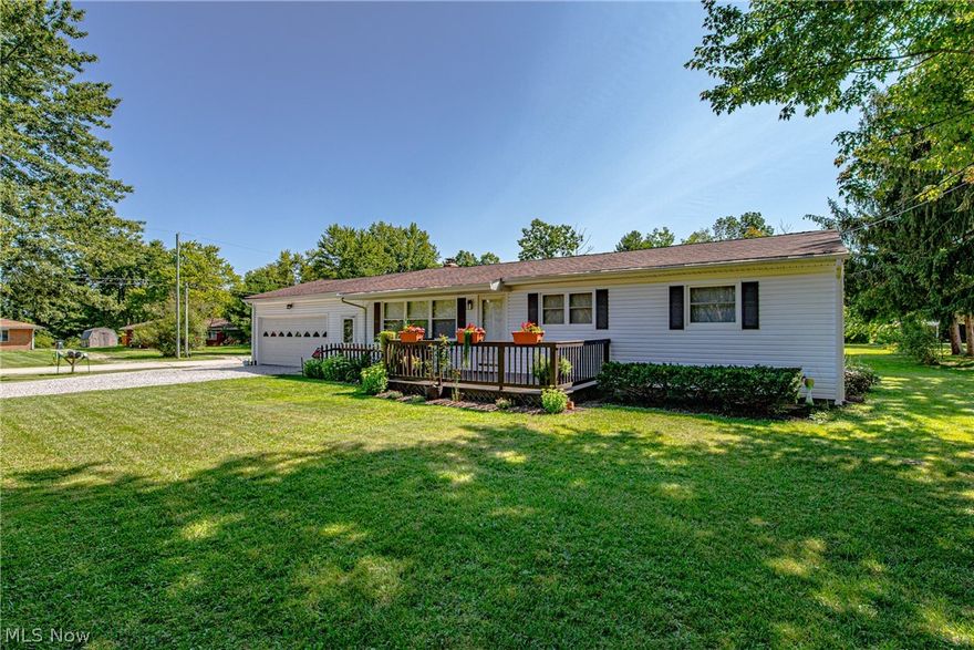 Welcome to 2529 Donna Dr. Richfield in the highly sought after Revere school district!  This 3 bedroom, 1.5 bath ranch with finished basement sits on almost 3/4 of an acre.  Once you head into the front door notice the large bay window in the living room then head into the eat in kitchen that has been updated with granite counter tops.  It has an eat-in kitchen that opens up to the great room with fireplace and cathedral ceilings.  The kitchen also has an island with barstools.  The great room which has access to the first floor laundry room and 1/2 bath has a ton of natural light and leads to the covered deck in the back yard.  The first floor also has 3 bedrooms with a full bath and plenty of storage space.  The basement which is mostly finished has additional storage space and large rec room.  The garage is a tandem 4 car garage that also leads to the huge backyard.  This home has a ton of charm and character!  Call to schedule your appointment today!