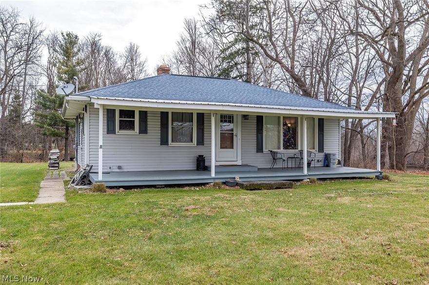 Adorable ranch sitting on 1.93 acres with ravine.  2 bedroom, full basement with glass block windows with vents * updated kitchen * updated bath * Basement ready to convert to recreation room * fresh interior paint * vinyl windows * hardwood floors * extra toilet in basement * stainless steel appliances 2 years old * updated electrical panel * roof is 5 years old * newer hot water tank * large pantry * large barn that needs TLC * make your appointment today!!!