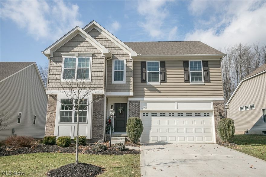 Beautiful home built by Drees in 2014. This home is the Chester floor plan which offers an open concept first floor. The master suite is on the first floor with vaulted ceilings and a shiplap accent wall. The master bath includes double sinks, a tub, and a large walk in closet. The kitchen is completely updated with granite countertops, dark cabinets, and a large island that also can seat 4. The family/great room is open to the kitchen with a gas fireplace. The first floor also has a sun room, office, and laundry/mud room. There is a full basement that is currently plumbed for a half bath. It is perfect for all your storage needs, or could be finished. Outside there is an attached 2 car garage. Located in Stow just off of 59, it is close to Route 8, shopping, and downtown Kent. Call today for your showing!?