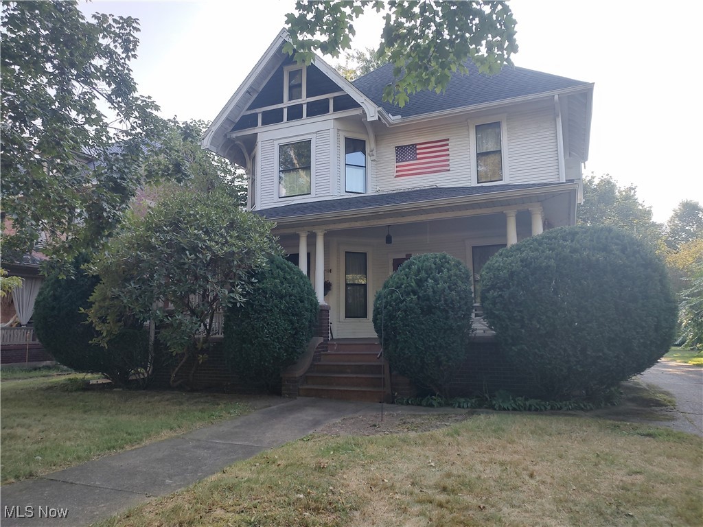 Opportunity knocks to own a Century home with outstanding natural/original woodwork. Walk into an outstanding foyer with open staircase to the second floor, French doors (glass panes) open into the formal living room with original fireplace. Butler's pantry area with additional storage closets. Formal Dining Area with shuttered windows leads to the kitchen w/metal ceiling and original built-in ice-box the can be opened from the kitchen or back porch. First floor laundry. Second floor boasts 4 bedrooms (Master w/half bath)
full bath and abundance of storage areas. Attic area is finished w/new drywall and paint. Full basement with 4 room divisions. Large gardened back yard (needs loving attention!). Garage with cemented driveway. Make this your showcase home!!!
This home needs some tender loving care. 3420 square feet plus 1088 square foot i the basemen.
Roof is new and attic area has been repaired due to tree damage during a storm by a reputable contractor. Main water , shut off valve, water meter and underground water line is new. Sewer line from house to street cleaned and repaired with new tile in 2023. Fireplace never used.