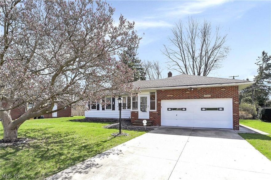 Prepare to be Moved! As you step into this adorable ranch, you'll be greeted by a flood of natural light through the large picture window in the living room. Imagine cozying up by the fireplace on a chilly evening, surrounded by coved ceilings
& crown molding. The designated dining area boasts a built-in buffet, perfect for hosting dinner parties. And don't worry about carrying dishes back & forth - the spacious eat-in kitchen has plenty of room for a cafe table & features sliding glass doors that lead to the backyard. Plus, with convenient garage access, bringing in groceries will be a breeze. The primary bedroom is in a prime location, making it the perfect retreat after a long day. With 2 additional bedrooms, one with pocket doors, there's plenty of space for a home office or guest room. And don't forget to check under the carpet - hardwood flooring is just waiting to be uncovered. The main floor also features a full shared bathroom & an additional 1/2 bath, providing convenience & privacy. But that's not all - head downstairs to the finished basement & discover even more space to relax & entertain. The tile flooring, cedar feature wall, and wood beam add character & charm, while the woodburning fireplace & bar area create the perfect ambiance for hosting movie nights or game days. Whether you need extra storage or a place to unwind, the basement has it all. You'll find laundry & shower/tub combo, making it easy to clean up after a day. Don't forget about the deck overlooking the backyard, where you can enjoy the shade from the mature trees & store your outdoor equipment in the shed. But the perks of this home don't end there. Located in North Olmsted, you'll be in close proximity to the rec center, shopping, dining, schools, parks, & I-480. And with an attached 2-car garage, you'll never have to worry about scraping snow off your car again. Schedule a tour today & see for yourself why 25823 West Ranchview Ave is the perfect place to create lasting memories.