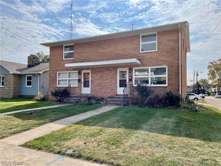 All brick duplex with a detached 2 car garage. Each unit has 2 bedrooms and 1 bath, 1 car garage. The first floor has a large family room open to dining room and full kitchen. Upstairs: 2 bedrooms and the full bathroom. Lower level: open storage room and laundry room. Tenants pay for gas, electric, water, sewer and trash. Landlord pays for lawn care only. One unit is rented for $850/month , second unit is vacant. Combine this purchase with additional duplex directly behind MLS# 4415690, 1822 Kirk Ct.