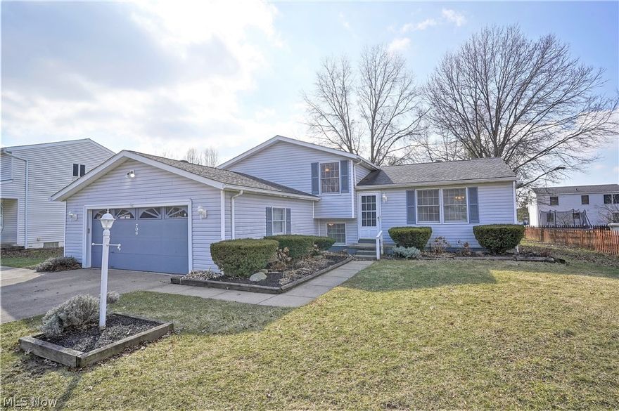 Meticulously maintained one owner home in a beautiful neighborhood!  As you enter, you will be pleased with the amount of natural light and spacious living room, which is open to the dining area and kitchen (all appliances convey).  The slider off the dining area to the huge concrete patio and nice, flat backyard will be so nice this summer for grilling and entertaining.  The 4 spacious bedrooms offer nice closet space - in fact, there's an abundance of closet and storage space throughout this home and garage.  There are ceiling fans in all bedrooms.  Just a few steps down and you will find the recreation room, half bath and you could use the 4th bedroom for an office, craft room or exercise room if you didn't need to use it for a bedroom.  The basement offers a finished bonus room and again lots of storage.  The 2 car oversized garage is a plus for your vehicles and toys and it has pull down storage plus there's a driveway extension for extra parking.  
Recent updates include: Washer