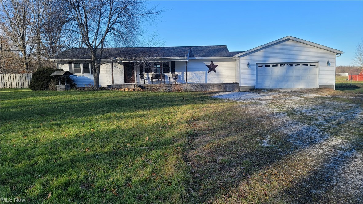 Welcome home to this 4 bedroom, 2 full bathroom ranch! Open floor design between the living room, kitchen and eating area. Huge dining room could also be a play room, tv room, craft room or possible bedroom! Finished basement with huge recreation / family room and 4th bedroom or possible office! Extra sink and shower in the basement too! Enjoy a large 1.5 acre backyard with deck, patio, large 10x12 shed and summertime fun in your 28' pool! Extra long 2 car garage gives plenty of room for your vehicles, storage or the hobbyist! Many updates to include: roof (2011), doors and windows (2016), heat pump & a/c (2019) and hot water heater (2021).