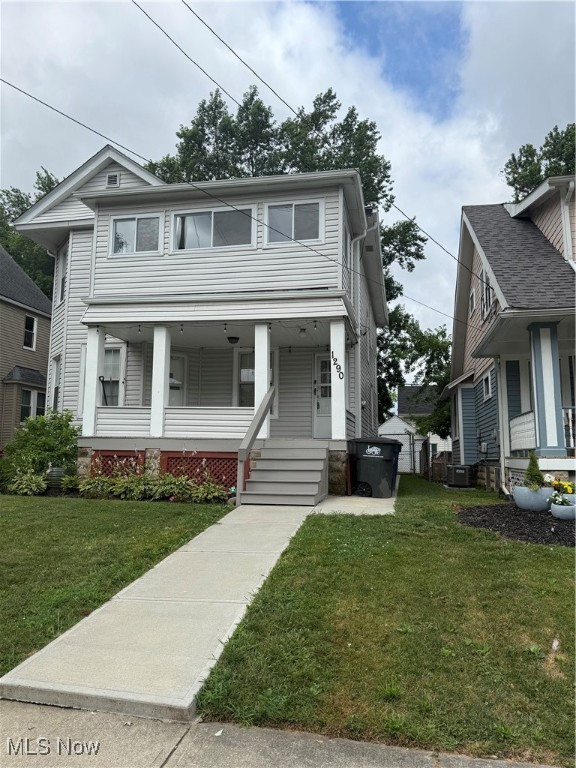 Welcome to 1290 Hall Ave, located in the heart of Lakewood. This UPSTAIRS 2 bedroom 1 bath unit has neutral updated finishes throughout, a beautiful enclosed patio, and two spacious bedrooms. Included appliances: stove, refrigerator, and washer/dryer (in a shared basement). This unit also has central air. This is a 12-month lease with 2 occupants permitted. The rent is $1400 per month with a security deposit of $1400. The first month's rent and security deposit are due at signing. Close to everything: Lake Erie, parks, schools, shopping, dining, the library, and more!