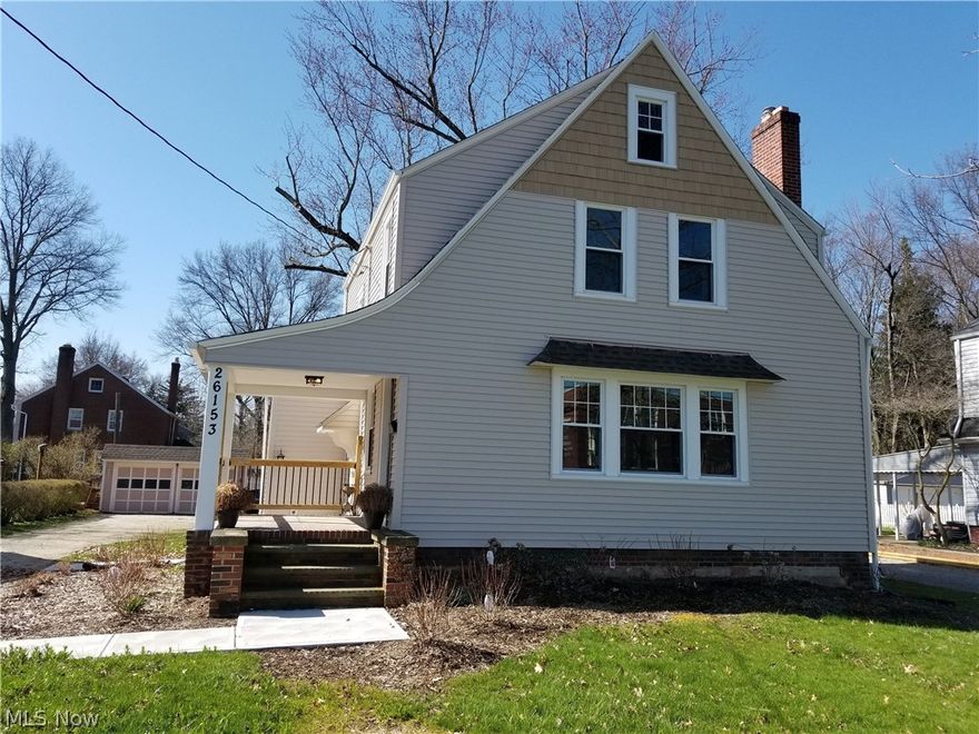 Beautifully renovated Olmsted Falls colonial that is sure to make an impression! Kitchen has been completely made over with brand new cabinetry, new counter tops, as well as a five seat island to go along with new stainless-steel appliances. The spacious living room is accented with lovely dark-toned hardwood flooring that matches perfectly with the wood burning fireplace. Seamlessly flow from the gorgeous kitchen into the lovely dining room with new attached half bath, and newly installed sliding doors leading out to a 12 x 12 patio! The upstairs features 3 nice sized bedrooms with new carpeting, plenty of closet space, and an updated main bath. The home also has a full basement, 12 x 8 side porch, and a 2 car garage that is situated on a stunning quarter acre lot across from the community center and library. If that was not enough the exterior has also been updated with brand new vinyl siding, new gutters, and new windows throughout! Come take a look at this immaculate home before it