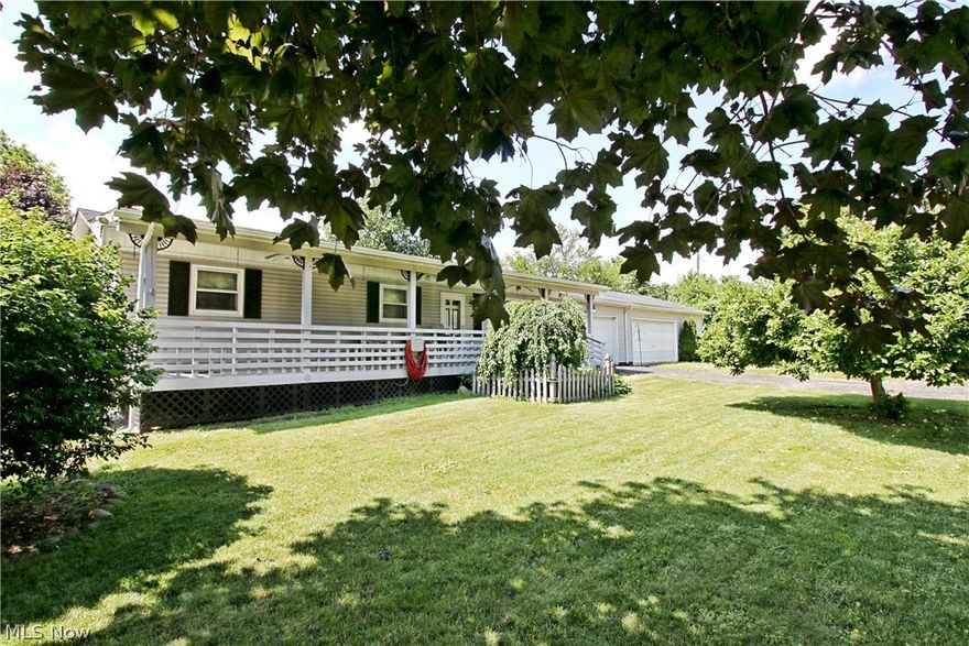 Lots of potential with a little TLC for this nice 3 bedroom, 2 bath Ranch featuring a partially finished basement and attached 4 car garage on partially fenced, landscaped corner lot. Large custom shed for even more storage. Being sold "As-Is".  Seller to make no repairs.  A/C 2015, roof and siding 8 years old, gas heater in 1st garage bay. Garage in need of electric work. One year home warranty.