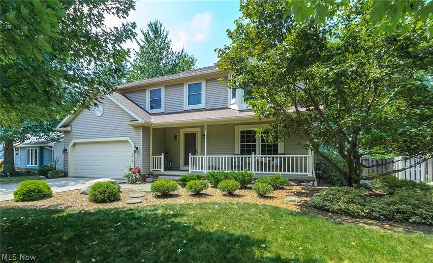 This gorgeous 4 bedroom, 2 1/2 bath colonial is a gem inside and out. The beautifully landscaped lot boasts two patios and a large in-ground pool with diving board. Inside find fresh paint throughout & new carpeting in the family room, master and two of the additional bedrooms. Cozy family room boasts a gorgeous brick fireplace & large windows to allow for natural light. This opens directly to the spacious eat-in kitchen with a center island & plenty of cabinet space including built-in cabinets in the eat-in area. The upstairs master bedroom offers his & hers closets, a gorgeous bay window & a master bath with a 5’ x 30+” shower with sliding doors. Lower level features a finished recreation room and 3 large closets fully enclosed with shelves. Step outside onto the 400 square foot brick-paver patio which provides ample space for entertainment. A few steps away sits the enormous 46 x 30, L-shaped pool featuring a diving board, auto vac, vinyl liner over galvanized walls, a concrete base & lights that can be switched from inside the kitchen. Comes with an off-season, full vinyl cover. The two outbuildings provide extra storage space - one housing the pool pump/heater/plumbing and the other featuring work surfaces & shelving. Surrounding this breathtaking backyard is a cedar fence with gates on either side of the yard. Updates include: all new windows, roof (6 years), pool & all equipment (2003) & pool liner (2006). See supplement for more info. Begin making your memories today!