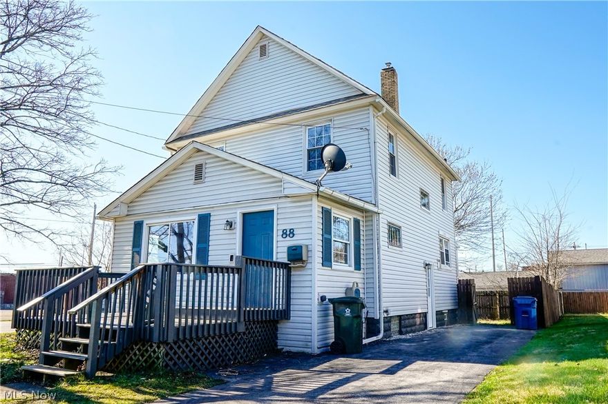Welcome to this extremely well-kept home that was upgraded with newer flooring on the main level, newer dry wall/paint, hot water tank, and updated kitchen! This corner lot features an enclosed porch, privacy fence in the backyard, grand fireplace, 1st floor half bath, and three bedrooms upstairs with a full bathroom. Conveniently located near RT 76, this house is move-in ready and is a must see if you're looking to move into the Barberton area.