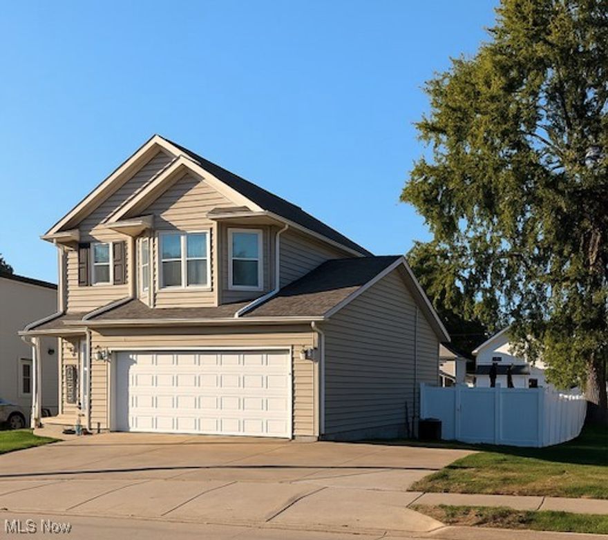 Welcome home to this beautifully updated colonial that perfectly blends classic charm with modern living. The inviting floor plan offers a spacious kitchen featuring a large pantry and breakfast bar that opens to the great room and sunroom—ideal for entertaining or relaxing with family. A convenient first-floor laundry and half bath add ease to everyday living.  Step outside to enjoy the fenced backyard, complete with a newer patio—perfect for outdoor dining, entertaining, or simply unwinding after a long day. Upstairs, the master suite offers a serene retreat with a bay window that fills the room with natural light and a generous walk-in closet for ample storage. Two additional bedrooms and a full bath complete the second floor, providing plenty of space for family, guests, or a home office. The basement offers excellent potential for future expansion, already plumbed for a full bath. Appliances: range/oven, dishwasher, and microwave/convection oven combo, 1-YEAR HOME WARRANTY INCLUDED.  Don’t miss your chance to own this well-maintained, thoughtfully updated home—schedule your private showing today! 

Recent Updates & Upgrades:
Freshly Painted (2025)
New Carpet Throughout (2025)
Retaining Wall Patio (2025)
New Fence (2025)
Lifetime Warranty Windows (2024)
New Water Heater (2024)
New Vinyl Plank Flooring (2024)
New Slider Door (2024)
New Shed (2024)
New Furnace & AC (2022)
Ducts Cleaned (2024)
New Dishwasher (2023)
Garage Door Springs (New with Warranty)