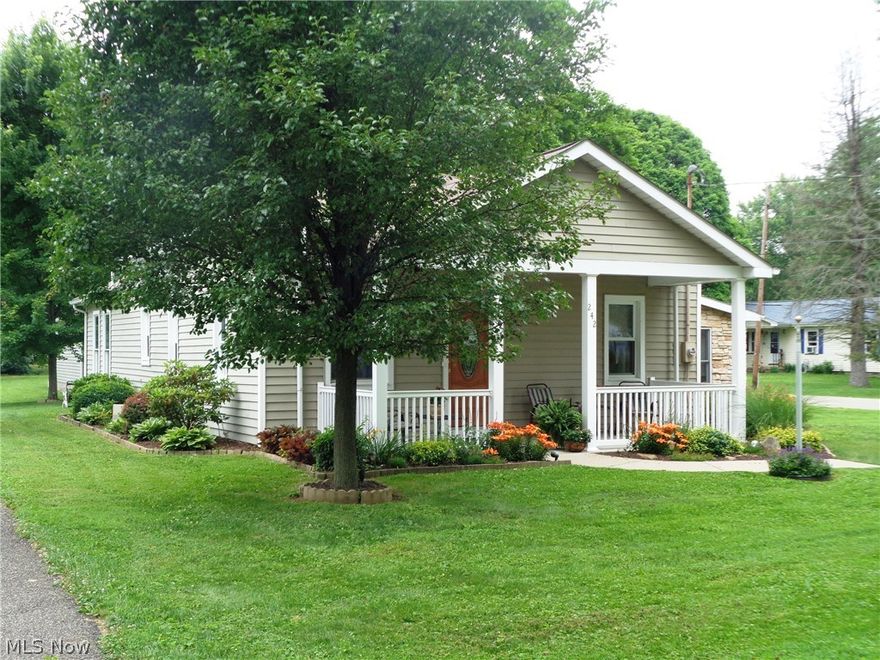 This Ranch Home Located In The Village Of Bolivar Has Many Updates! The Front Porch w/Composite Railing Invites You Into Spacious Living & Dining Room Combined. The Totally Updated Kitchen Includes Stainless Appliances/Beautiful Cabinets w-Glass Doors At Top/Quartz Counters/Under & Above Cabinet Lighting Plus Pantry. The Large Sunroom w/Cathedral Ceiling Has Many Windows And Walks Right Out To Private Patio Perfect For A Hot Tub. Three Nice Sized Bedrooms Include Totally Updated Master Bedroom & New Full Bath w/Large Closet- Second Bedroom w/Closet-Third Bedroom w/Closet Currently Used As Office. Full Updated Main Bathroom. Full Basement Currently Has Finished Room w/Closet. Oversized Two Car Garage Currently Has Large Storage Room Or Office/Attached Shed & Nice Covered Patio For Relaxing Or For Family Gatherings/Cookouts. Perfect Size Yard For Maintaining. Close To Walking Trails And Downtown Bolivar! Updates Include: 2018 Some Interior Paint & Flooring. 2017 Full Master Bathroom & Be