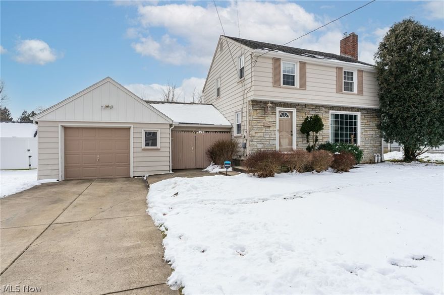 This beautiful house is now on the market calling for you to make it your home!! Walking through the front door, you are greeted with so much charm! The living room has refinished hardwood flooring, plenty of space for furniture and a great gas fireplace (vent-less) that really warms up the space! The dining room is off the kitchen with the continued hardwood floors, updated light fixture and newer sliding doors overlooking your nice sized deck and huge backyard with vinyl fencing ideal for your kids or animals! The kitchen has ample amount of cabinet space, newer appliances, laminate countertops and a small eat in area. Upstairs offers 2 really nice sized bedrooms with good closet space. One bedroom would be ideal for an office/nursey/ or a smaller bedroom for a child. Hardwood flooring throughout all the bedrooms! Bathroom was updated with a gorgeous vanity and custom glass door for the shower. The basement is a huge bonus from it being waterproofed, nice full bathroom, new hi effici