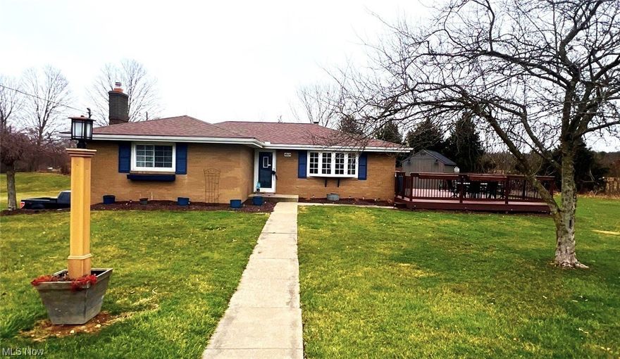 Back on the market at no fault of house or seller.  What a great place to call home! This brick ranch is located on a cul de sac, privately set 2.1 acres bordering Beaver Creek State Park. Inviting open floor plan with lots of natural light!  Enjoy the updated kitchen, which includes all appliances and new light fixtures.  Dining area, living room, 3 bedrooms and a full bath complete the main floor.  All freshly painted, all new flooring (hardwood under vinyl throughout, newer windows, bay window in living room, sliding glass doors to deck. Lower level boasts a spacious family room, and full bath, one car interior garage with optional whole house wood burner for dual powered furnace. Totally fenced in area for entertaining  family and friends, includes extra large deck, inground pool, patio area and pool house. Freshly completed in 2023, newly poured concrete, new 18x36 liner,  and half bath in pool house. The easily maintained full concrete driveway leads to the additional 4 car detached garage, 24x40 fully concrete floor,  insulated, optional water source available. Make this work space your own! Set your appointment today!