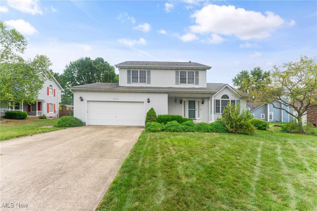 Located in the desirable Champion School District, this 3-bedroom, 3-bathroom conventional-style home offers comfort, space, and modern updates throughout. The inviting eat-in kitchen features granite countertops, a tile backsplash, wood cabinetry, and a closet pantry. It opens seamlessly into the family room with soft carpeting, and access to the vinyl-fenced backyard, perfect for entertaining or relaxing. The main floor also includes a formal dining room with an updated light fixture, a vaulted-ceiling living room with carpet, a convenient first-floor laundry, and a half bath. Upstairs, the primary suite is a true retreat with double closets, a linen closet, recessed lighting, a full bath with a walk-in shower, and a luxurious jetted tub. Two additional bedrooms feature carpeting and double closets, providing plenty of storage space. The basement expands the living area with a finished room that could serve as a fourth bedroom with its own closet, another partially finished room awaiting flooring, plus a large open storage area. Mechanical highlights include a high-efficiency forced-air furnace, central air, sump pump, radon system, and 200-amp panel. A full video camera security system is also included. Exterior features include vinyl siding, vinyl windows, a 2-car attached garage, public water, and public sewer. With its spacious layout and great amenities, this property is a wonderful place to call HOME.