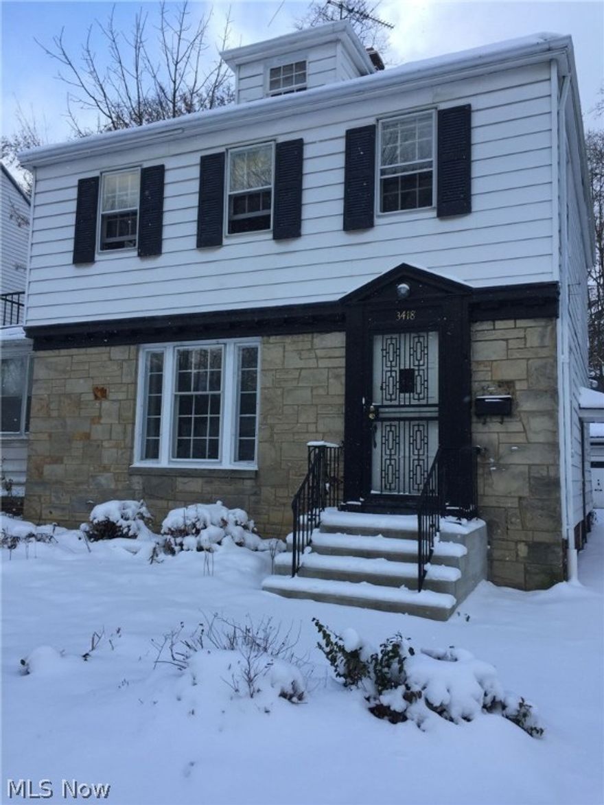 3418 Meadowbrook Drive, Cleveland Hts, OH 44118 -- 3 bedroom 2 bathroom single family home that has 2 car garage, and over 1,000 sq ft! 

-- $950 rent / $950 deposit 
-- $25 application fee per adult 
-- 1 to 2 pets OK with additional pet deposit 
-- NO SECTION 8! 
-- Tenant pays all utilities, property has 2 car detached garage, finished rec room, separate laundry room with washer/dryer hook ups, and it offers stove/fridge appliances ! 
-- Lovely 3 bedroom 1 bathroom single that has full living and dining room, eat in kitchen on the 1st floor. Fireplace on the 1st floor that offers mantle and heating capabilities. 
-- 2nd floor offers all 3 bedrooms and the full bathroom, as well as additional storage space, linen closets, and very spacious master bedroom. 
-- Tenant pays all utilities, maintains lawn/landscaping and snow removal.