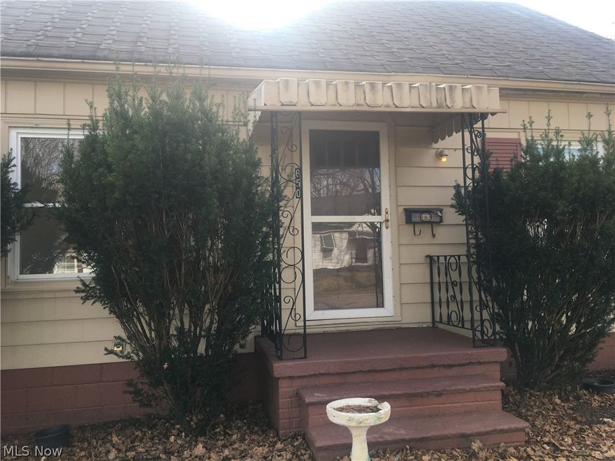 Cute little ranch! IF you're NOT looking for anything big but desire a home verse an apartment this is the one! This home has living room, small dining room, small galley style kitchen, and two smaller size bedrooms! The appliances are newer, gas stove and full-size refrigerator. The Nothing updated about this home, just an average size smaller home that offers first floor bedrooms and first floor full bathroom. There is a paved driveway, enclosed side door, and a detached one car garage. There is backyard with a patio, and a full-size unfinished basement with laundry hookup. All interested applicants will apply online with $50 application fee per adult. Pet will be allowed but must be able to be insured by owners' insurance depending on breed and a nonrefundable pet fee required.