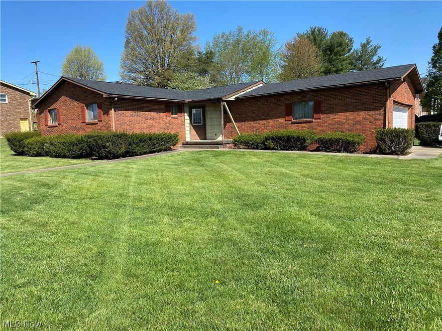 All brick ranch located in a desirable South Side neighborhood. All 1 floor living! 3 bedroom, 1 full + 2 half baths. New roof in 2022. New furnace and A/C in 2023. 19'x19' 2 car attached garage. New garage door 2023. Beautiful 100'x100' corner lot.