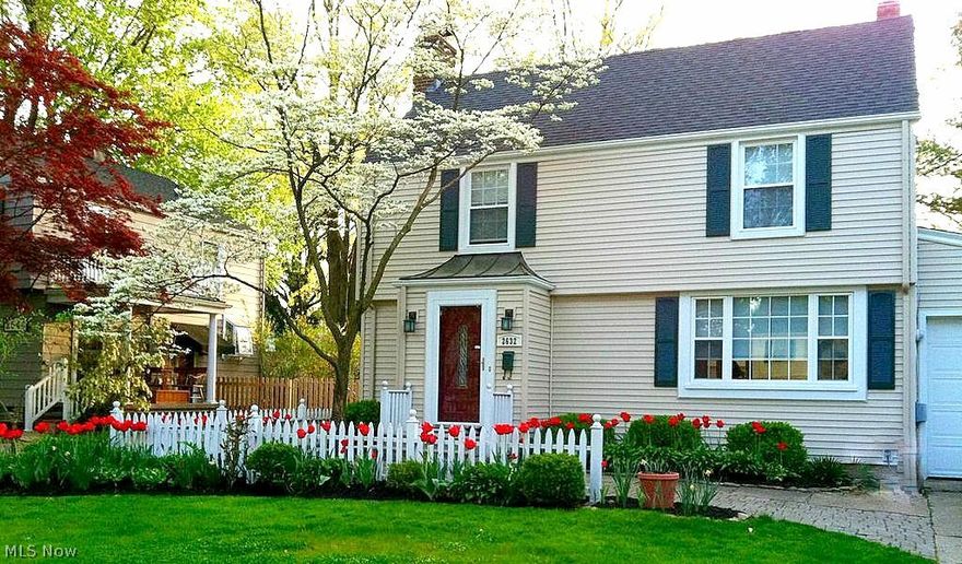 Charming 3 bedroom 1 1/2 bath Colonial located in picturesque Rocky River, with over $40,000 in updates! The exterior is enhanced by many improvements including insulated vinyl siding, new front door, energy efficient windows, gutters, lovely landscaped yard & white picket fence! Spacious living room w/ cozy ventless remote control gas fireplace. Light filled dining room w/ picture window. The kitchen includes all appliances and offers plenty of cabinet & counter space. The first floor also offers a family room w/built-in cabinetry & vaulted 3 season room! Upstairs you will find 3 spacious bedrooms w/ hardwood floors & nicely updated full bath. The master suite showcases tons of closet space, window seat & nook. The finished basement & fully fenced backyard w/patio, are two fantastic spots to entertain and let the kids and pets run & play! Other updates include vented glass block windows throughout the basement, updated electrical, high efficiency furnace & A/C w/ HEPA air filter & dig