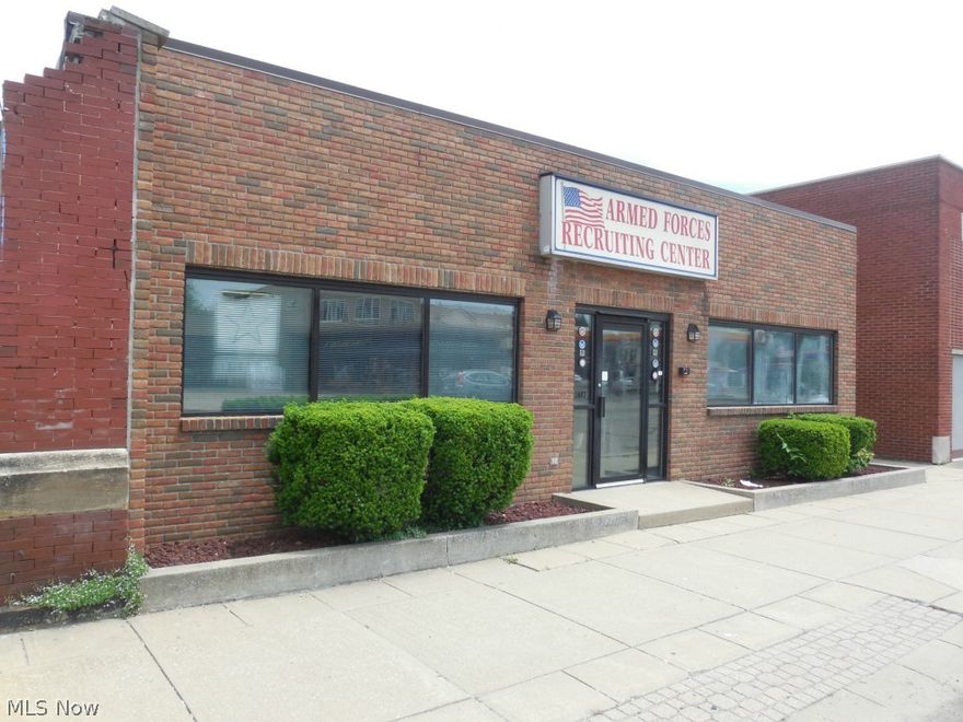 1 story brick office building near the square of New Philadelphia.  4,000 square feet with on-site parking.  Additional office space finished in the lower level.  High traffic location.  Many possibilities.  Lower level is currently rented for $500 per month.  Tenant pays half the gas bill and $10 per month for water bill.  Neighboring dentist rents 8 parking spaces for $480 per 6 months.  Beauty salon rents 1 space for $10 per month.