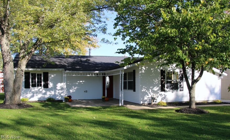 CLEAN! FRESH! UPDATED! This freshly renovated ranch is everything you've been looking for! This home offers a spacious family room, updated kitchen, 3 bedrooms, 1.5 updated bathrooms and a sunroom! There is fresh neutral paint, new carpet and new tile throughout. The kitchen offers custom cherry cabinetry, granite countertops with a breakfast bar, new ceramic tile and all appliances stay! There is custom woodwork through the home such as crown molding, chair rails and wainscoting! There is a large 2 car detached garage perfect for a workshop or a car enthusiast! Plus a storage shed in the back yard. This home has everything you've been looking for! Streetsboro address, Crestwood Schools.