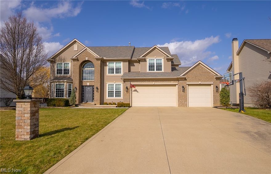 Get ready to fall in love with this absolutely stunning Colonial dream home in the sought after community of West Chase in Brunswick Hills. This home has it all with its huge open floor plan, there's not much more you could ask for. Stepping inside the front door you're met in the large 2 story foyer with beautiful LTV Floors throughout and an office set to the side, a formal dining room and access to the great room and kitchen. The beautiful updated kitchen has granite counter tops, an extra large center island, custom cabinets with tons of storage space which makes this kitchen a must have! From the kitchen walk out to the fully fenced backyard, on to your two tiered composite deck to enjoy a nice evening relaxing.The kitchen opens to the two story great room that features a stone gas fireplace with tons of natural light. Completing the first floor is the stunning custom mudroom/laundry room off the entrance of the 3 car garage. The 2nd level boasts a large master bedroom with walk-i