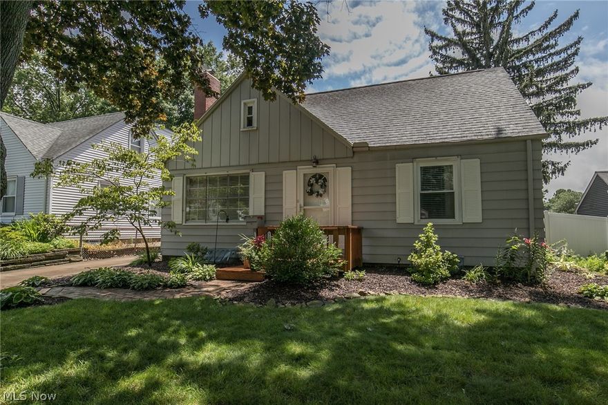 An exceptional Cuyahoga Falls Cape Cod west of State Rd.  This lovely home features 3 bedrooms, and 2 full baths.  The finished basement gives this home well over 1500 square feet of total living space.  The remodeled, eat-in kitchen is amazing, with granite counters, custom cabinets, ceramic floors, and stainless steel appliances.  The open living room has a fireplace.  Enjoy the private, completely fenced back yard that has a patio, a shed, and a garden.  The a/c unit and hot water tank are less than two years old, with furnace, roof, windows, etc being just a few years ago.  This home is in mint condition.