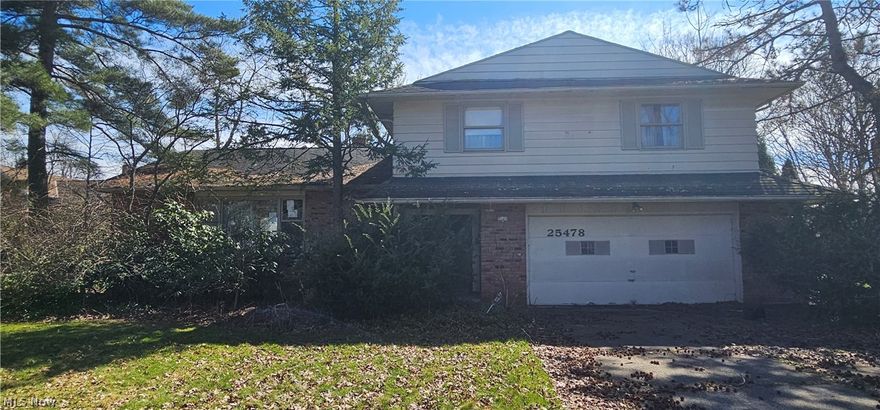 Spacious 4 bedroom, 2.5 bath split-level home offering over 3,900 sq ft of living space on a generous 0.41-acre lot. Located in the highly rated Beachwood City School District, features include an attached 2-car garage, hardwood floors, forced air gas heat, central air, a full basement, In a market where similar premium renovations (of similar age and size) have sold for over $1m, this is an opportunity you do not want to miss! Property is being sold AS-IS. Bring your vision and make this Beachwood classic your own!