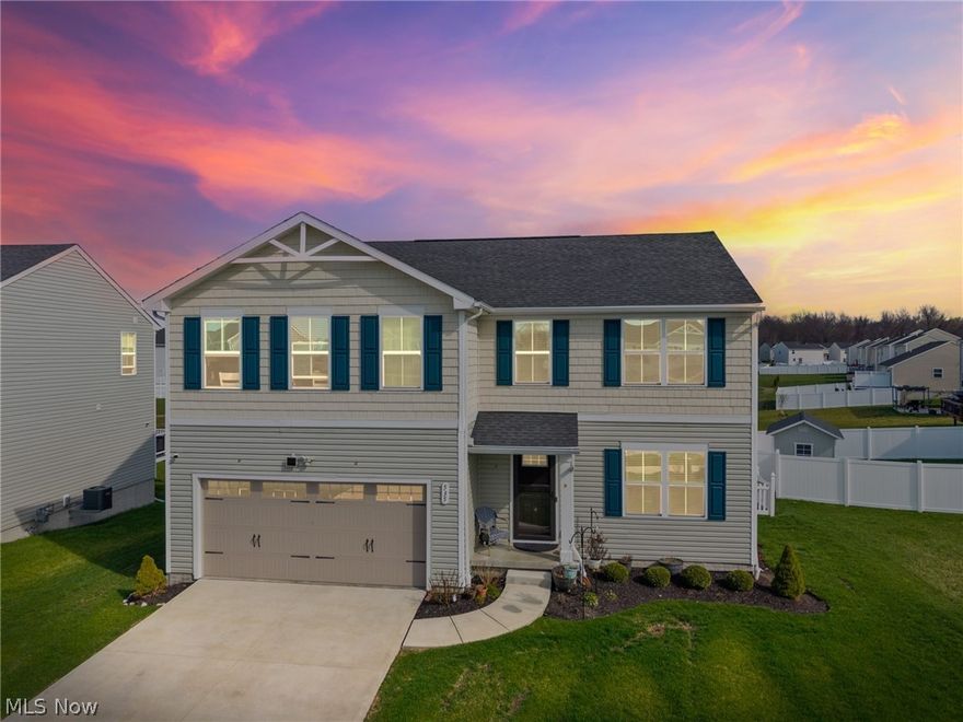 Come see this beautiful 4-bedroom, 3-bath home overlooking a serene pond in a newer development in Painesville, Ohio, featuring numerous recent upgrades by the seller including a newly built fence, patio, deck, and storage shed that add both value and outdoor enjoyment; inside, the home offers a convenient second-floor laundry room along with a spacious loft area that can serve as a work-from-home office, flex space, or even be converted into a fifth bedroom, along with abundant closet and storage space throughout, including two walk-in closets in the primary suite, one of which is custom designed, and with multiple active warranties providing added peace of mind, this home is truly move-in ready so you can simply bring your furniture and start enjoying everything it has to offer.