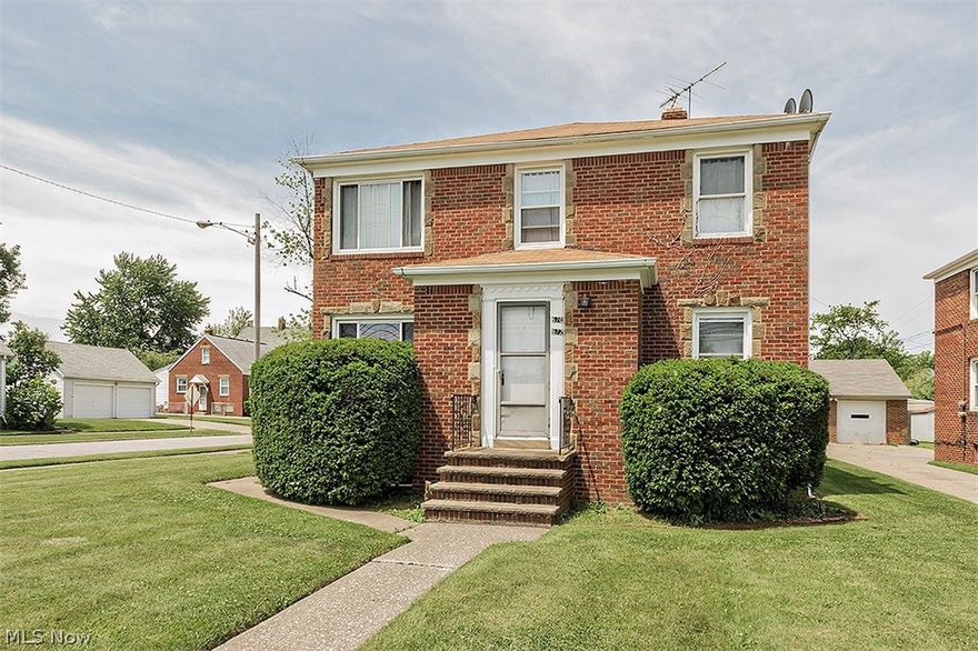 Rents could be higher.  Long term tenants- 10+ years and 5+ years.  Mint condition!  Large kitchens and living rooms with enclosed and covered porches, finished basement on a nicely landscaped corner lot.  2-car garage has the entrance on the side street.  All mechanicals replaced in last 10 years- newer furnace, windows, hot water tanks and upgraded electric.  Euclid POS compliant.