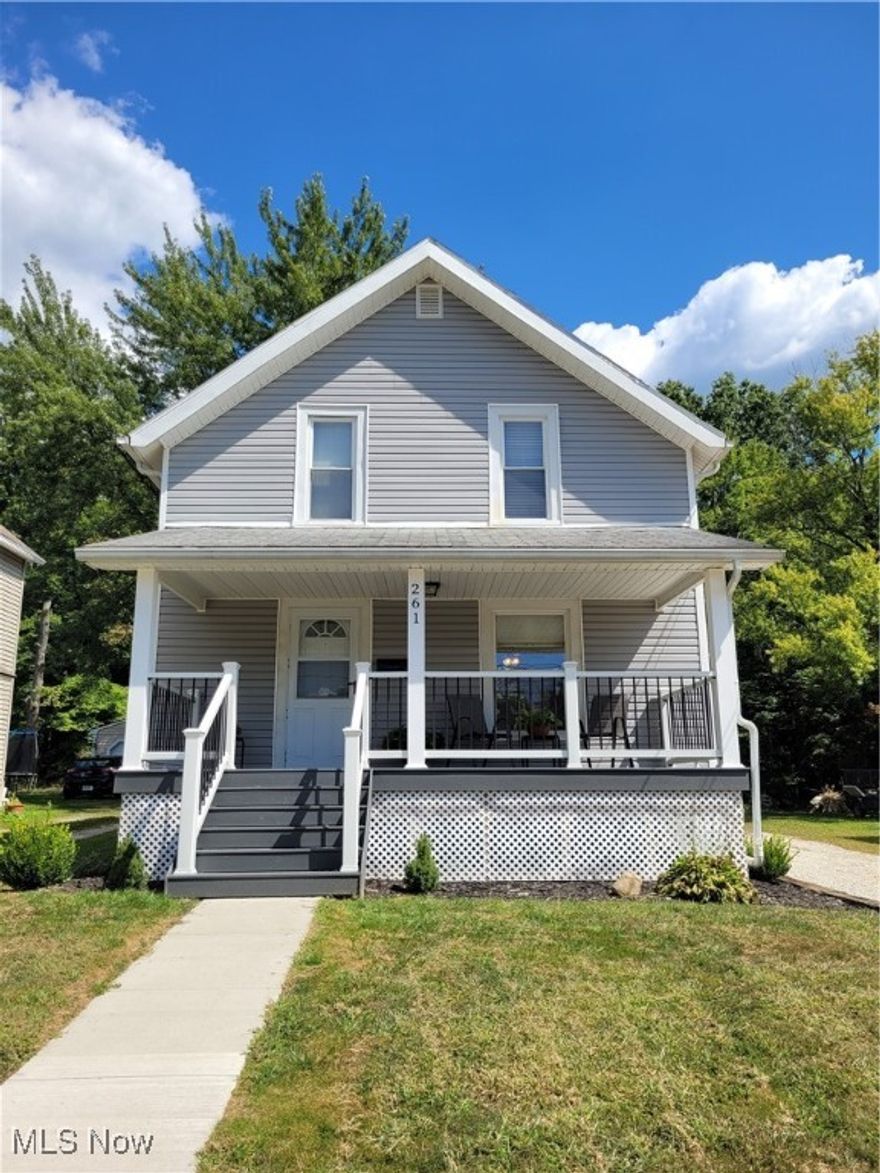 Come take a look at this lovely home with so many updates that you can just move your furniture in and make it your own. Step up to enter or just relax this fall on the beautiful covered front porch that was redone in low maintenance vinyl & composite products in 2024. Once you are inside the large living & dining rooms will welcome you or your guests. Upstairs a bathroom remodel was also just completed in 2024. Many of the "big ticket" items have been replaced so you can rest easy in the coming years with the entire exterior practically being low/no maintenance: furnace and water heater (2020), vinyl windows, vinyl siding, spouting, roof, electrical and exterior doors (2007). Sit or grill on the rebuilt deck (2022) which backs to a yard with wooded view that you could make into a garden/pet/play area. So much to offer at this price.