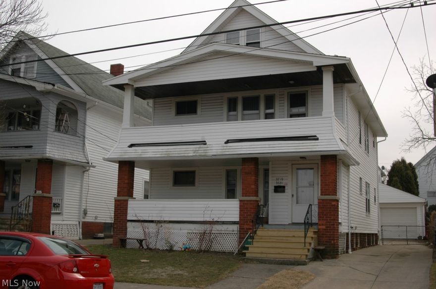 Cash plus income producing property that has been maintained. Gorgeous hardwood floors ceramic tile kitchen and clean bath! Decent sized bedrooms. Freshly painted, walk up third floor with additional finished room. All new furnaces and central air in both units within the last two years, updated electrical panels, all separate utilities including water. Detached two car garage with partition.