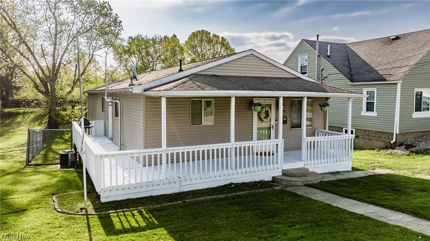 Does sitting this summer on a wrap-around porch sound like a dream to you? The dream can be REAL! Welcome to 605 Hugh St., the first thing you will notice is the cheery porch, cleanly maintained exterior, and ample driveway parking and street parking this home has to offer. Is a large open kitchen with beautiful wood cabinets also on your dream wish list, this home checks off that box as well! Some other features to note are two full bathrooms, the master bathroom boasts a jacuzzi tub, and the generously sized bedrooms. A new HVAC and hot water tank installed in 2021, a LARGE unfinished basement with all the storage your heart could desire, and a garage on the back of the home that also opens up into the basement and a beautiful fenced-in backyard to enjoy the warm sunny summer days to come!