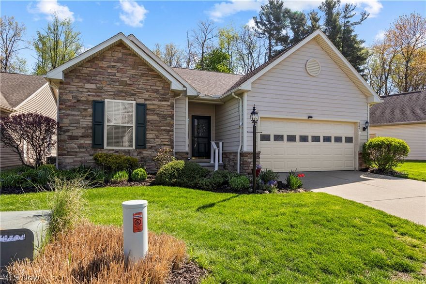 Pride of ownership is evident throughout this beautifully maintained home in desirable Lakeview Village. This spacious ranch offers 3 bedrooms and 3 full baths, along with a finished full basement featuring a large family room and additional full bath—perfect for entertaining or extended living space.

Situated on a premium lot, the home boasts attractive partial stone accents on the front exterior and enjoys added privacy with no direct rear neighbors. Thoughtfully designed at construction, the property includes a 2-foot extension on the garage, primary bedroom, and laundry room, as well as a bright and inviting morning room.

The kitchen is equipped with rich cherry cabinetry and an extra-deep sink, while all bedrooms include ceiling fans for added comfort. The main level features 9-foot ceilings, complemented by cathedral ceilings in the living room and kitchen, creating an open and airy feel throughout.

Step outside to a nicely sized backyard with a deck—ideal for relaxing or entertaining. This home combines quality, comfort, and thoughtful upgrades in a sought-after location.