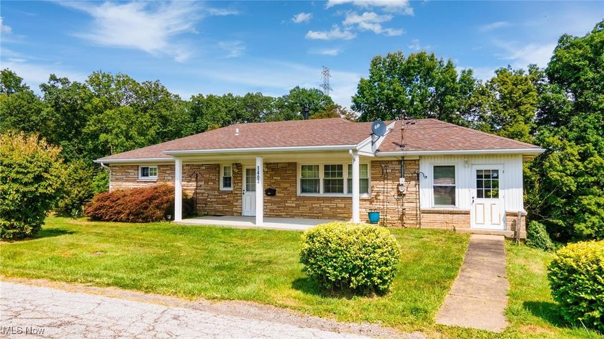 TURN KEY HOME AWAITS ITS NEXT OWNER! This EASY ENTRY RANCH  is perfect -looking for your first home or wanting to downsize….sitting on JUST UNDER 1 acre in a quiet peaceful neighborhood where you can sit and enjoy the start or end of any day-IN EVERY SEASON! Level entry into the living area attracts you with the stunning oak hardwood floors-adorning most of the main floor-leading to the eat-in kitchen.  Updated Kitchen boasts Schrock custom made cabinetry providing longevity throughout the years ahead.  The sun room-highlighted by knotty pine walls lined and emitting nature's beautiful light proves another entry for those that enjoy hosting year round. All three bedrooms are generously sized all having ceiling fans with an updated full bath. The lower level boasts a convenient half bath and offers walk-out access, perfect for hosting events or relaxing outdoors. With an attached garage and just under an acre of land, this property provides both convenience and privacy for ITS NEXT homeowner. LESS THAN APPROX. HALF MILE FROM PA STATE LINE !! Don't miss out on the opportunity to make this house your dream home!