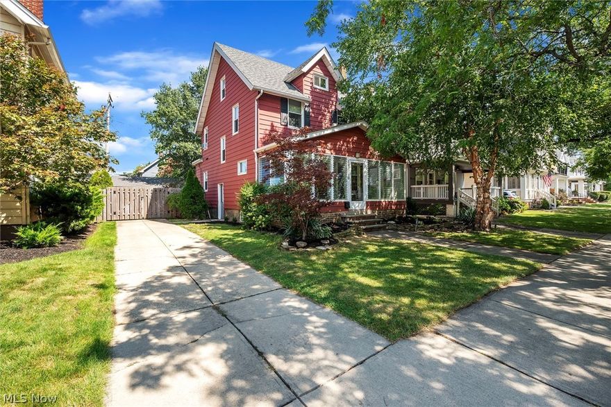 WECOME TO YOUR NEW HOME! Complete with charming details and modern updates, you won't want to pass this one by! Enter from the enclosed porch to a large living space with original hardwoods. In the dining room you will find craftsman style built ins with leaded glass.- it is the perfect space to host friends and family. You will find an open kitchen with updated appliances in the back of the home, along with a mudroom featuring a brand new shiplap wall! The backyard features a new deck, fire pit, fenced in yard and a large two car garage. Upstairs there are three bedrooms, all with hardwood floors, and a roomy bathroom. On the third floor there is freshly finished space for whatever your family needs- either a fourth bedroom or a bonus living area. This home is near many MetroParks and all the amenities that Lakewood has to offer. Come check it out today!