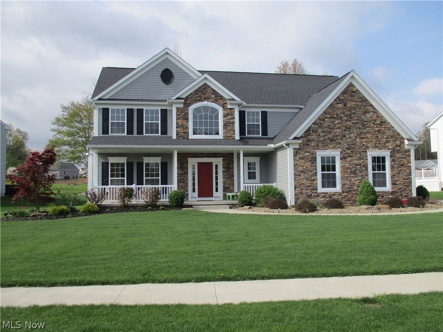 Custom Built 4 Bedroom, 3.5 Bathroom Colonial...Large front Porch... Soft Close Cabinet and Granite countertops in Kitchen...Great room with Fireplace...Deck overlooks large backyard...2nd floor Laundry...Master Bedroom has custom walk-in shower...Lower level Family room with full bath...