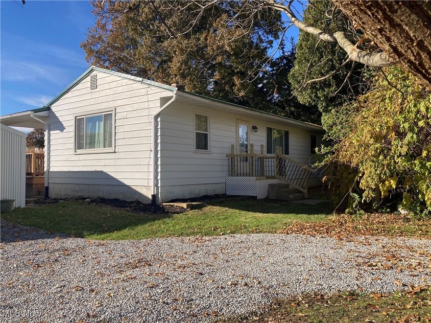 A nice 2 bedroom ranch outside of town.  Kitchen opens to one of two living rooms.  Two main floor bedrooms.  Large covered deck off the back of the house is perfect for relaxing or entertaining.