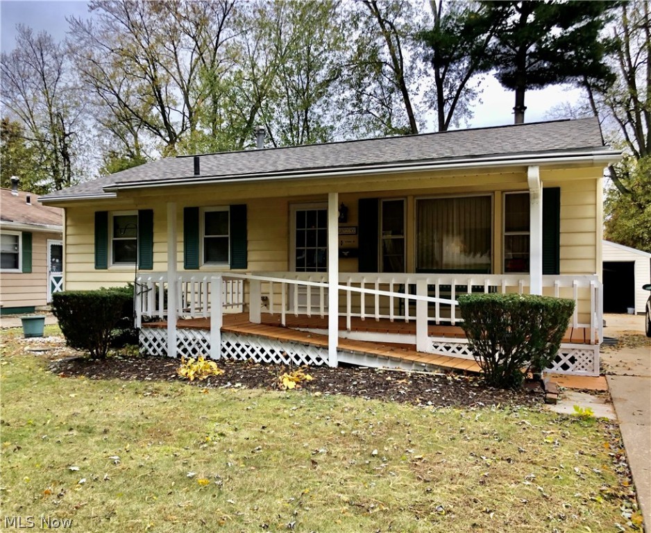 Dont miss this lovingly cared for home on a quaint residential street! This charming ranch has been meticulously maintained. Updates include replacement windows and new roof. First floor offers a nicely sized living room and an eat in kitchen. Down the hall you will you find a large bathroom with widened door, a huge master bedroom boasting 2 closets, and a smaller second bedroom with double closets as well! Plenty of extra space in the finished lower level including a half bath! Charming front porch and a wheelchair accessible back deck! Once car detached garage and easy care back yard. This house has so much to offer!