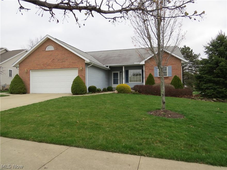Beautiful large one owner ranch style home in the Meadows! Enjoy the carefree lifestyle with lawn mowing and snow removal included in the HOA of $52/mo. Inside you will love the nice open floor plan, quality craftsmanship, large great room with gas fireplace, formal dining room and beautiful fully applianced kitchen with Mullet cabinets open to dinette area. Lots of storage and counter space too! There is additional first floor living space in the all seasons sun room. The master bedroom includes a full bath, and two large walk-in closets. You will also enjoy the partially finished lower level that features a recreation room, half bath, office or 4th bedroom and large laundry room. Ideal location to north end shopping and downtown Wooster!