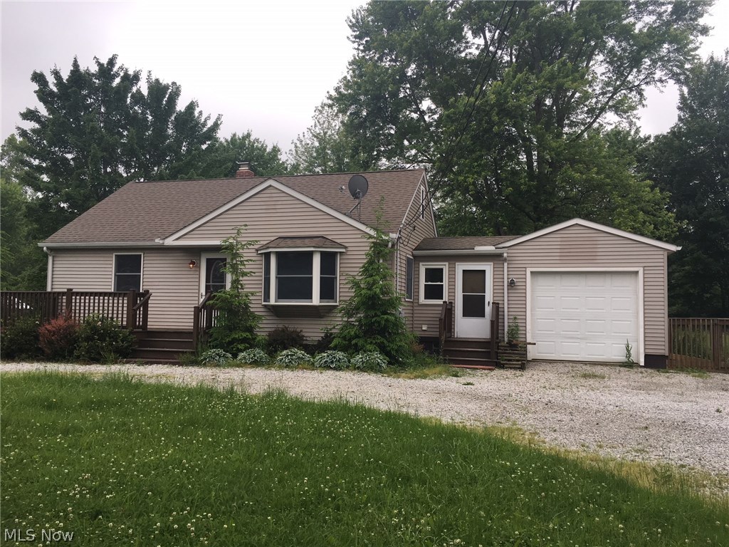 Wonderful 3 Bedroom Bungalow set on 5+ Wooded Acres! First floor offers Living Room, updated Kitchen with plenty of cabinet & counter space & ceramic tile floors, Office, Master Bedroom with hardwood floor, 2 Full Baths & 1st floor Laundry Room. Large 3rd Bedroom/Bonus Room on second floor PLUS 2 finished rooms in basement, ideal for Rec/Playroom, Office or Exercise Room. Newer Gas Furnace & Central Air. Front deck & covered back deck overlooking private wooded backyard. 1-car attached garage. Riverside Schools.