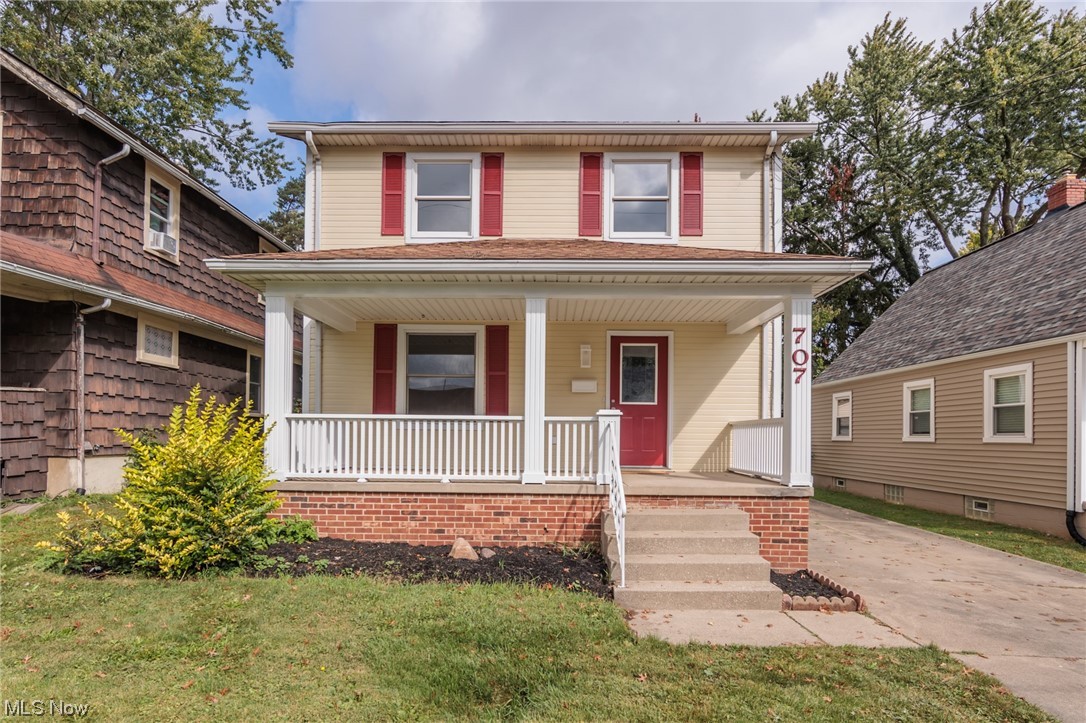 Welcome to this beautifully renovated Cuyahoga Falls Colonial. The inviting front porch is a great space to enjoy time outside with friends or family. As you enter the home, you will be greeted with fresh paint, new laminent flooring, and the new home feel!! The kitchen has been updated with new grantie counter tops, stainless steel dish washer, microwave, and range. The down stairs is complete with a nicely sized dining area, large family room, and the rare half bath. Upstairs are three bedrooms, complete with new carpet, light fixtures, and paint. The lower level has a large finished area that would be a great rec room or play area for the kids! The back yard is perfect for entertaining with a large deck and fenced in back yard. Call today and schedule your showing!!