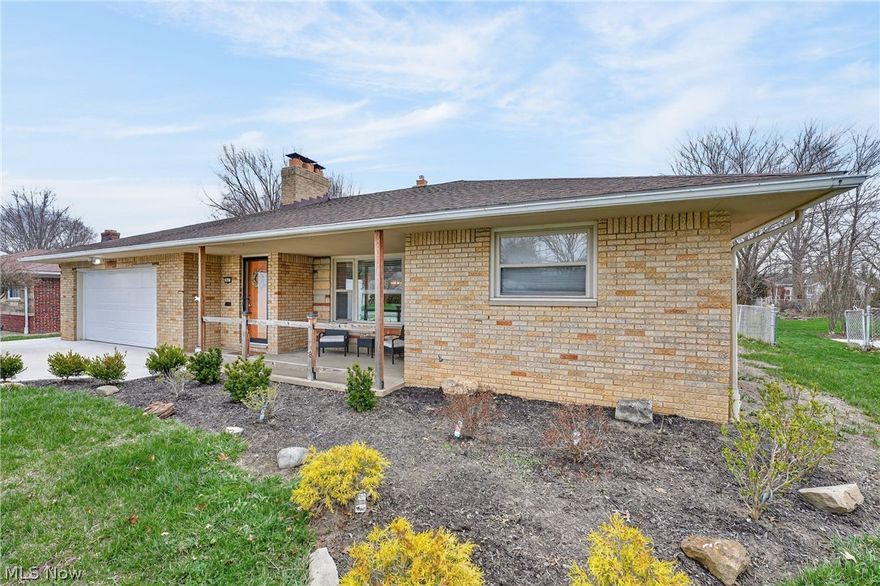 Welcome to this charming mid-century modern ranch, where timeless design meets everyday comfort. This beautifully maintained home features 3 bedrooms, 2 full baths, and an additional half bath, offering plenty of room for both relaxation and entertaining.
Start your mornings on the inviting front porch, perfect for sipping coffee and enjoying the peaceful surroundings. Inside, you’ll find gleaming hardwood floors a gas fireplace and a large, light-filled living room with expansive windows that flood the space with natural sunlight. The open flow continues into the dining room, creating an ideal setting for gatherings. Just off the dining area, a stunning sunroom provides a bright and tranquil retreat, perfect for reading, relaxing, or enjoying views year-round. The updated kitchen is a standout, featuring granite countertops, stainless steel appliances, and ample cabinet space for all your culinary needs. The finished basement expands your living space even further, complete with an additional gas fireplace, bonus room and a full bathroom ideal for guests, a home office, or recreation. This home effortlessly blends classic mid-century character with modern updates—ready for you to move in and make it your own.
Roof:2017 Hot water tank: 2020 Furnace/AC: 2021 Chimneys tuck pointed and new cap on single chimney: 2022 Garage door and opener: 2022 Concrete driveway: 2024 Sewer service line: 2025