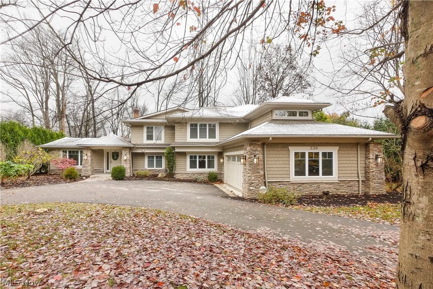 Extensively renovated in 2011 by Payne & Payne, this 5 bedroom, 4 full bath home boasts a 1 acre private lot with 100 feet of Chagrin River Frontage. The first floor features a Great Room, open concept Kitchen, Hearth Room & Dining Room, office and bonus room/playroom. Spend your days enjoying the view and wildlife on two porches or from the three season room. Sprawling Master Suite on second features two walk in closets and a private balcony that overlooks the wooded backyard and river. The second floor has four additional bedrooms and three full baths. The walk-out basement also features a built-in sauna. This home will be professionally landscaped, the deck will be repaired and power washed and the seller will have the carpets professionally cleaned. Conveniently located near The Village of Chagrin Falls for easy access to shopping, restaurants, parks and the extensive community events that take place throughout the year. Award winning Chagrin Falls Schools.