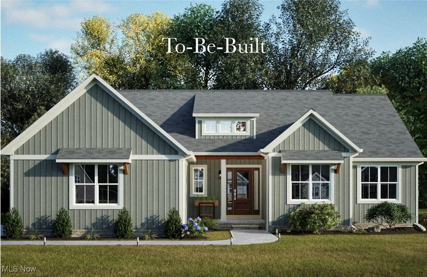 Welcome to the new Heritage Reserve, a beautiful 3-bedroom Ranch with full basement, situated in a prime Eastern Avon location just over the Westlake border.  This home exudes curb appeal with vertical board & batten siding, a covered front porch, and charming false dormer. The 8-ft tall front door welcomes you into the open foyer with 10-ft ceilings and luxury vinyl plank flooring.  Just off the foyer is a dedicated "organization station", where family tech, calendars, or items that typically collect on the kitchen island can be stored out of site.  The spacious Great room boasts 12' ceilings and a wall of windows, bringing in that highly-coveted natural light. Owners will appreciate the abundance of storage with ample full-overlay cabinetry that features soft-close doors and drawers, as well as the center island and walk-in pantry. The primary suite resides on the opposite side of the secondary bedrooms for added privacy and has an ensuite bath with dual sinks, quartz counters, tile shower, and large walk-in closet.  The spacious mudroom can be customized with built-in storage bench, a drop zone for belongings, or even a pet washing station. A full basement provides additional storage space and flexibility for future finishing. Less than a 1/2 mile to I-90 and less than 3 miles to Crocker Park, this incredible location provides the ultimate in convenience. Home is to-be-built and can be customized to buyers' needs. This new community offers a variety of additional plans including 1st-floor primary suites, 2-stories, and ranches. Custom builds are also available and a new model home is under way.