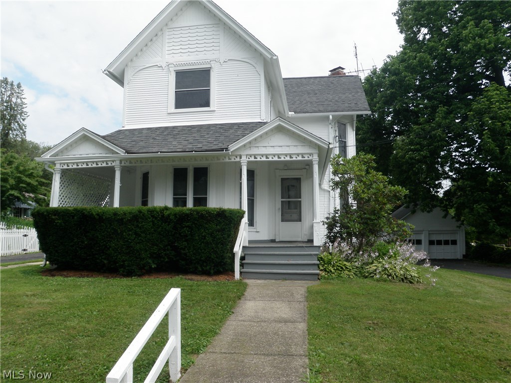 Come be a part of the budding Village of Mantua. This beautiful well maintained Victorian is setup as Multi-Family but can easily can be converted back to a single family home. Located on the main cross road in the Village of Mantua this home is walking distance to downtown eateries, coffee shop, shopping, the Cuyahoga River and Headwaters Trail. Electric Service and Service Panels have been updated. Each Unit has its own Furnace, Hot Water Tank, and Meter. Windows and roof have been replaced in last 10 years. 1st Floor has new Flooring, Kitchen Light Fixtures, Bath Fixtures and A/C . 2nd Floor has been totally remodeled New Kitchen Cabinet, Countertops, Range, Refrigerator, Flooring. 1st Floor has a Wood-burning fireplace and the 2nd Floor has a Gas fireplace. Full Walkout Basement (Dry) Waterproofed and Thorosealed. 2 Car Detached Garage. Each tenant pays own Utilities. Great Condition, Friendly neighbors, perfect neighborhood. Whether you are looking for an investment or a f