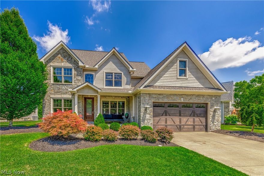 Luxury lifestyle living awaits you in prestigious Red Tail! This STUNNING custom built home features high end fixtures, architectural details throughout, and an open floor concept which is perfect for entertaining friends & family. As you enter you're greeted by french doors to the private den with coffered ceiling & built-in shelving. A formal dining area and gorgeous HW floors flow seamlessly into the living room, which is adorned with a floor to ceiling, stone fireplace and wall to wall windows, allowing natural light to pour in. The eat in kitchen has granite counters, new SS appliances, & sliders that lead to the expansive custom Trex deck built 2022. Views overlooking a stream & pond provide a perfect oasis to enjoy your morning coffee or end the day with a glass of wine. Completing the main floor is a glamorous powder room, mudroom area & laundry room with new washer/dryer. Escape upstairs to the spacious Owner's Suite with gas FP, vaulted ceiling, and luxurious master bathroom w/tiled shower & relaxing jetted tub. The bathroom is flanked by a massive walk in closet. A second bedroom offers private ensuite full bath that was recently remodeled with all new tile surround, glass door, toilet & vanity. The 3rd & 4th bedrooms feature vaulted ceilings, plenty of closet space, & share a hallway bathroom. On the lower level is a finished Rec Room for added entertaining space, another full bathroom, and even a Wine Room. 
With so many resort style amenities including golf, tennis/pickleball, pool, clubhouse dining and events, you'll see why everyone wants to reside in Red Tail.