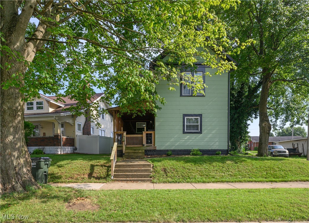 Welcome to this charming 5 bedroom, 2 bathroom home, where classic appeal meets modern convenience! A cozy front porch is ready for morning coffee. Inside discover a beautifully updated interior that retains its original character throughout. The heart of the home, the kitchen, boasts contemporary updates and includes all appliances, making meal prep a breeze. If you need one-floor living, this home is ideal. The main floor also features a bedroom, first-floor laundry, and full bath. The mudroom-style laundry leads out to the back deck - perfect for summer grilling! Upstairs is 4 bedrooms and an additional full bath. Updates include: HVAC, plumbing, electrical, windows and doors, paint, flooring, updated bathrooms, kitchen, and more! This home truly offers the perfect blend of charm and the updates you need for comfortable living. Call today to schedule a private showing before it's sold!