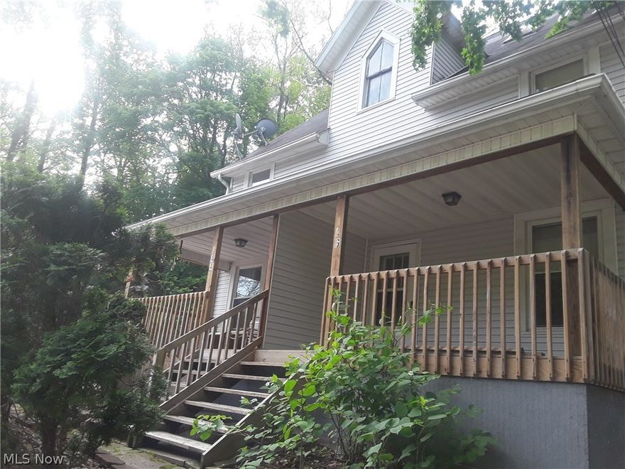 Updated spacious two story apartment with unique features. This one bedroom apartment has a  large eat in kitchen with huge bathroom, laundry hook ups, and an extra closet. Most the unit has had new flooring installed and  freshly painted. Very charming. About a ten minute drive to Akron University and the route 8 entrance. Building overlooks the valley skyline. Shared deck is available and lots of parking.