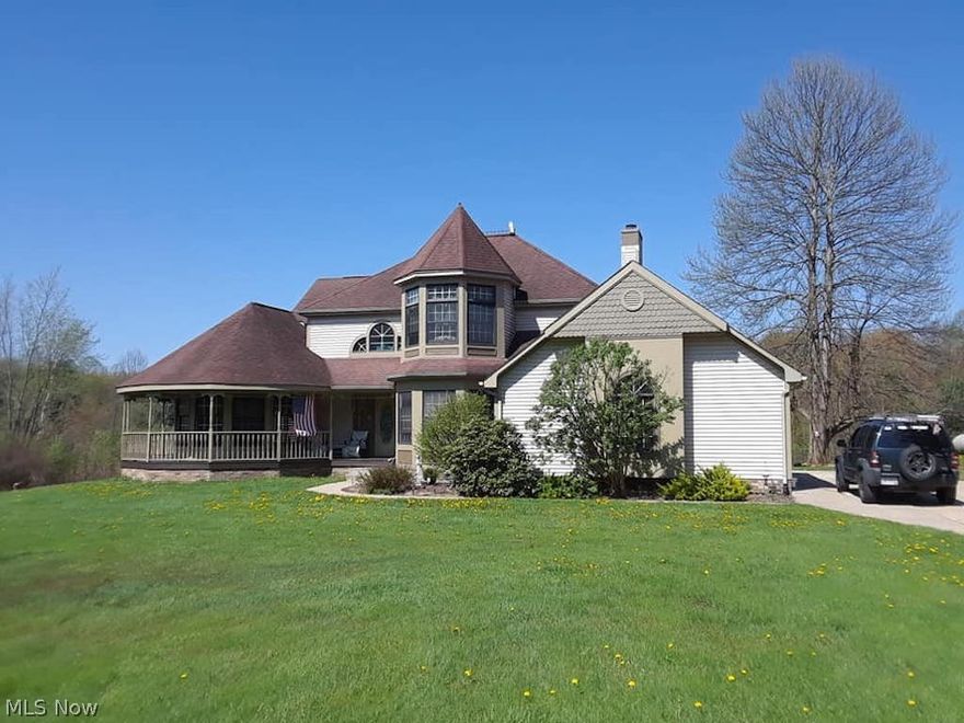 There is so much historical appeal in this charming three bedrm, three full bath, five acre Victorian home which features a gorgeous wrap around porch & sits adjacent to a park with hiking & horseback riding trails. Crown moldings enhance this gracious Victorian, so come on into the stunning foyer which is open to the great rm, dining rm which has abundance of windows. First flr offers so much, like the large open kitchen is open to the family rm offering a wood burning fireplace & sliders to the back deck. There is so much natural light shining through this wonderful home! The kitchen offers granite counters, all appliances, island, eat in dining area & sliders to the back deck. So much room for entertaining & just enjoying, etc. in this home. Continuing on the first floor there is a office which can be converted to a first floor bedrm, laundry rm has new floors & there is a first floor bathrm. Upstairs you will find three bedrms with large closets & a full bathrm. The master suite ha